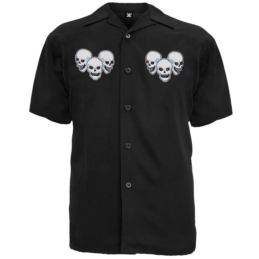 Red Eye Skull - Club Shirt Men's Club Shirts Skull Fashions MD Black