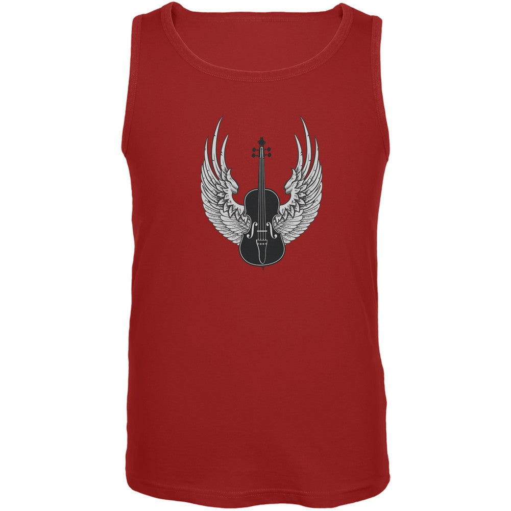 Winged Violin Red Adult Tank Top Men's Tank Tops Old Glory 2XL Red