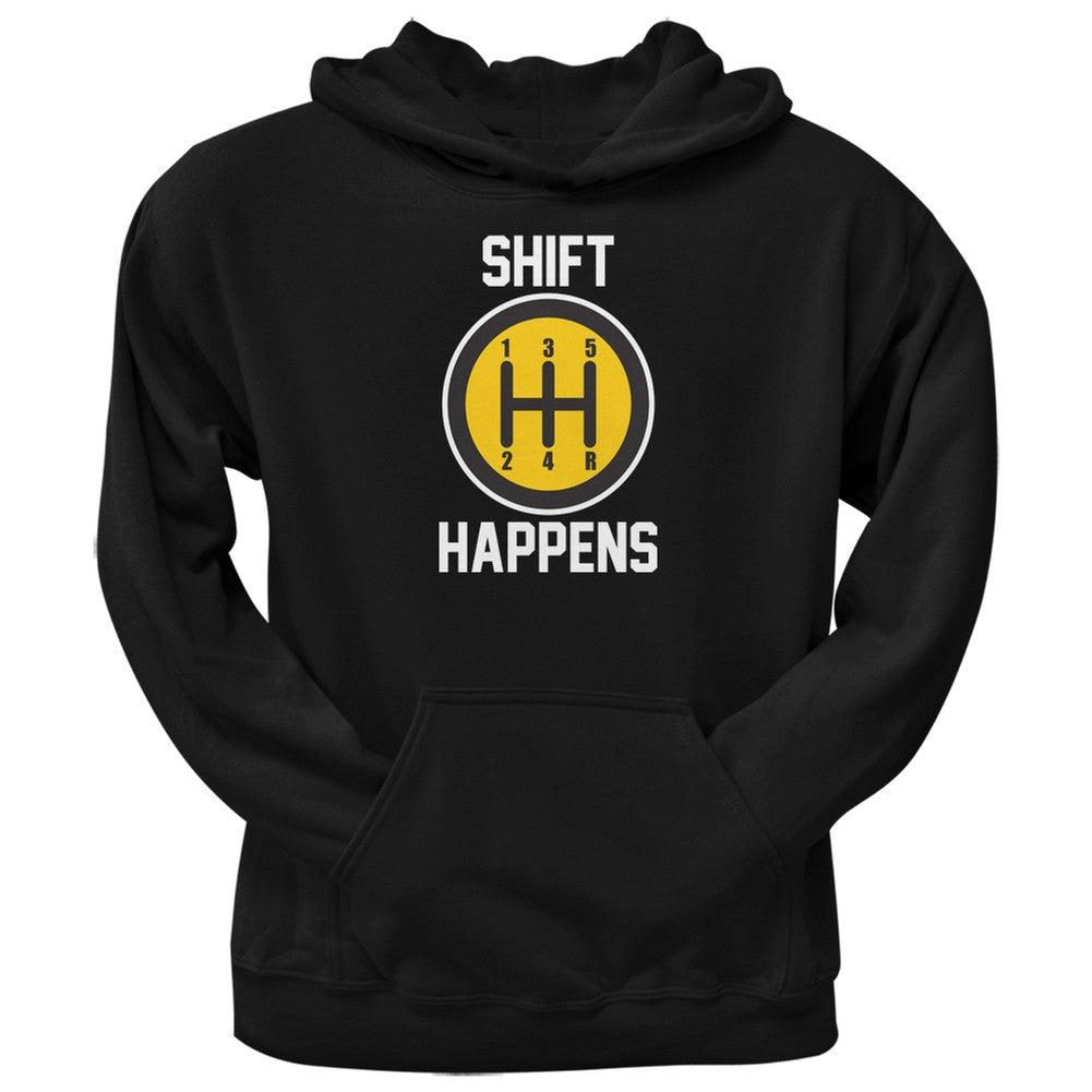 Shift Happens Black Adult Hoodie Men's Hoodies Old Glory 2XL Black