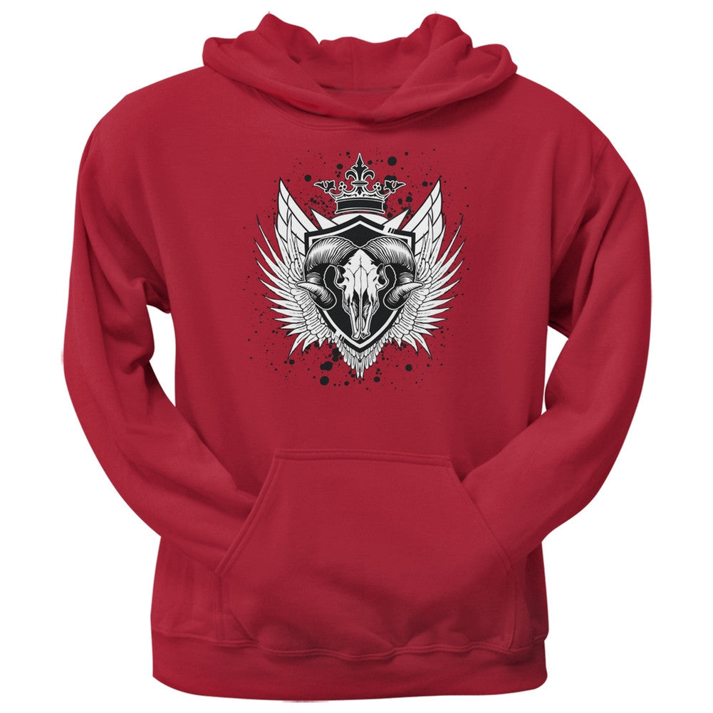 Ram Skull Red Adult Hoodie Men's Hoodies Old Glory 2XL Red