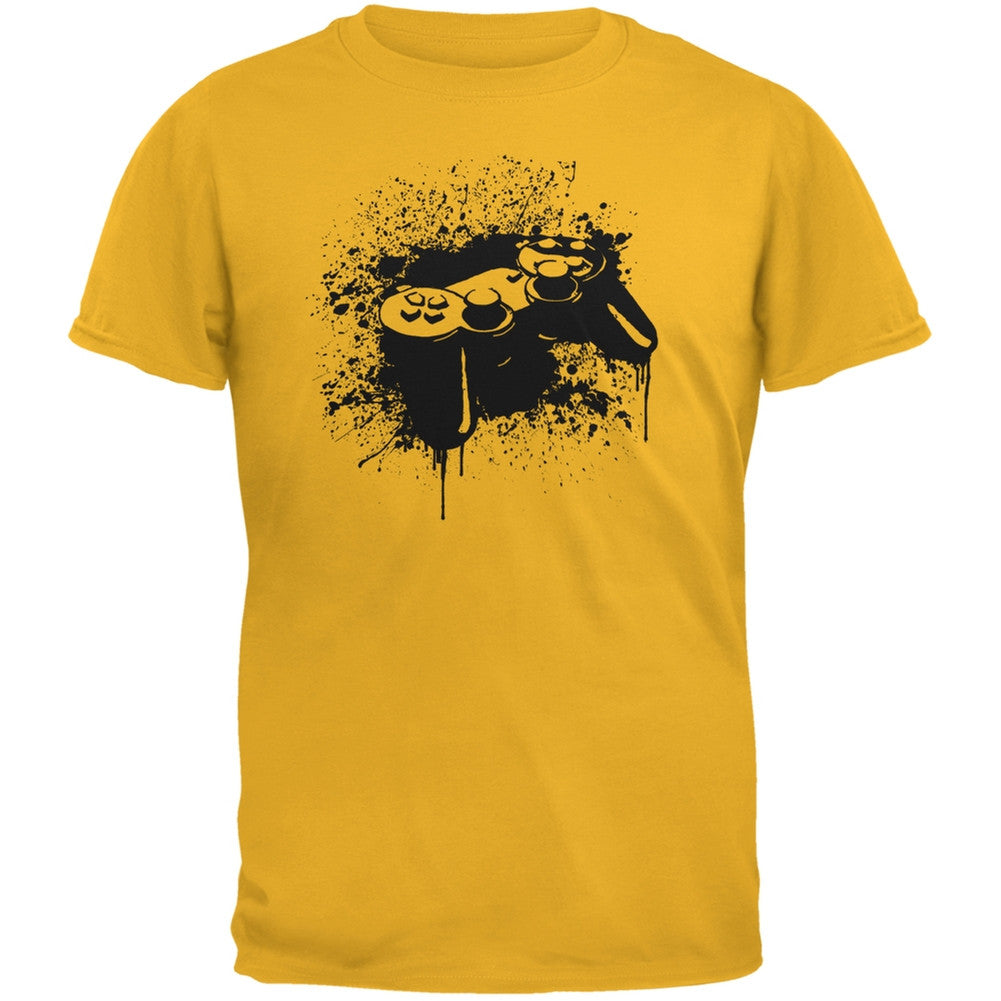 Game Controller Gold Adult T-Shirt Men's T-Shirts Old Glory 2XL Yellow