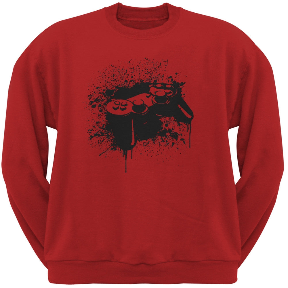 Game Controller Red Adult Sweatshirt Men's Sweatshirts Old Glory 2XL Red
