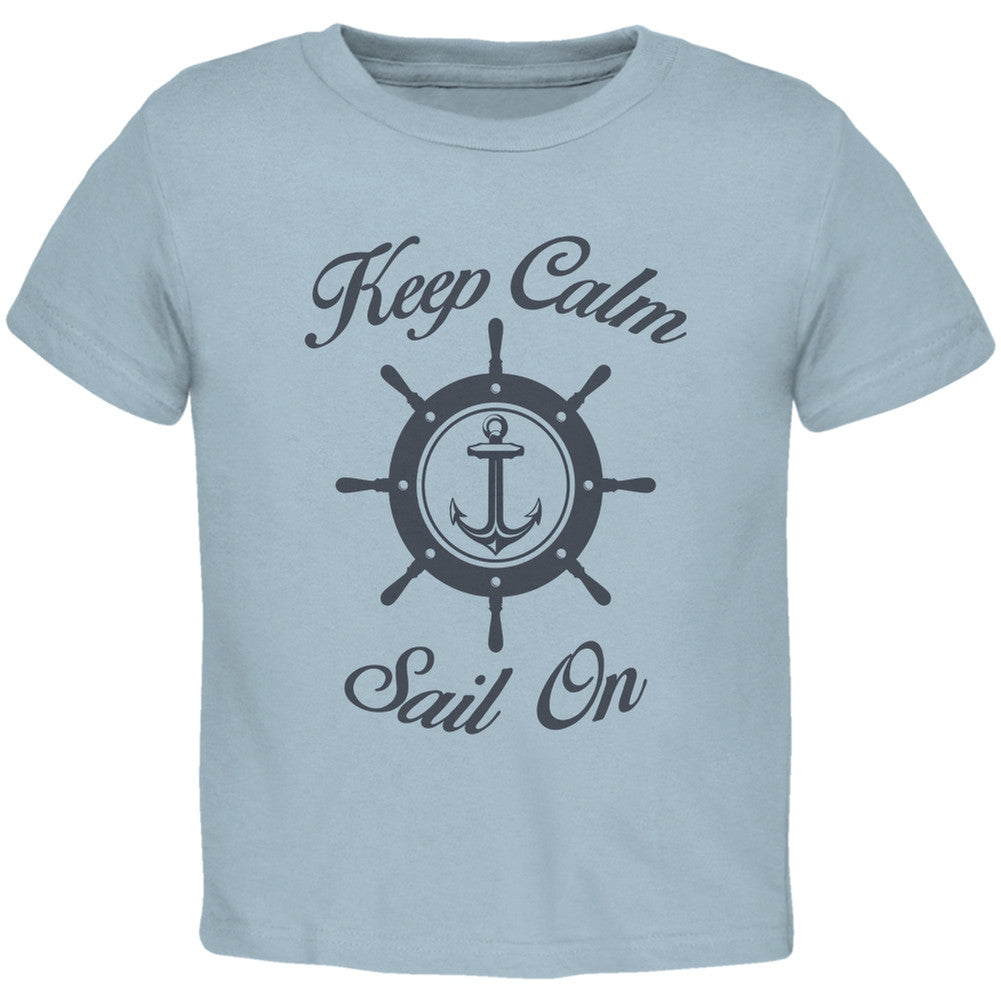 Sail On Light Blue Toddler T-Shirt Toddler T-Shirts Old Glory 2T Blue