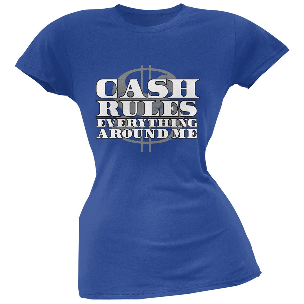 Cash Rules Royal Soft Juniors T-Shirt Juniors T-Shirts Old Glory 2X Blue