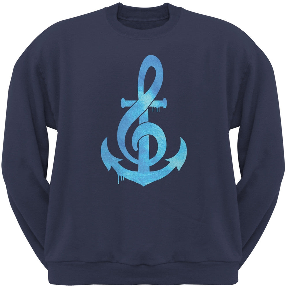 Anchor Clef Navy Adult Sweatshirt Men's Sweatshirts Old Glory 2XL Blue