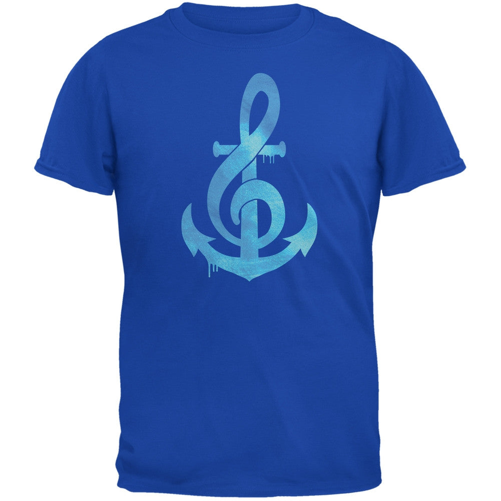 Anchor Clef Royal Adult T-Shirt Men's T-Shirts Old Glory 2XL Blue