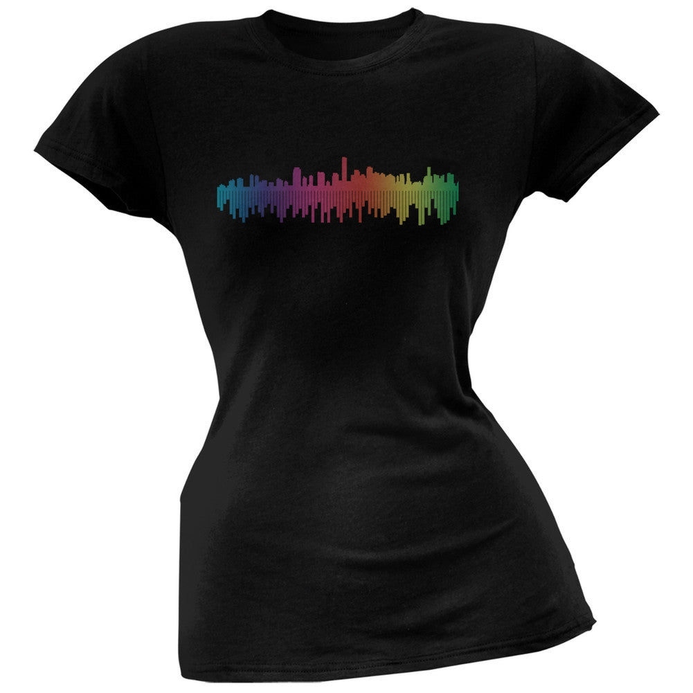 City Levels Black Soft Juniors T-Shirt Juniors T-Shirts Old Glory 2XL Black