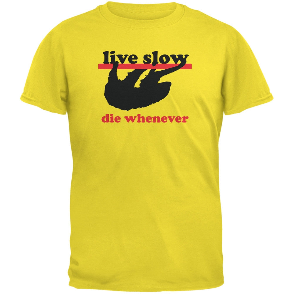 Live Slow Yellow Youth T-Shirt Youth T-Shirts Old Glory LG Yellow