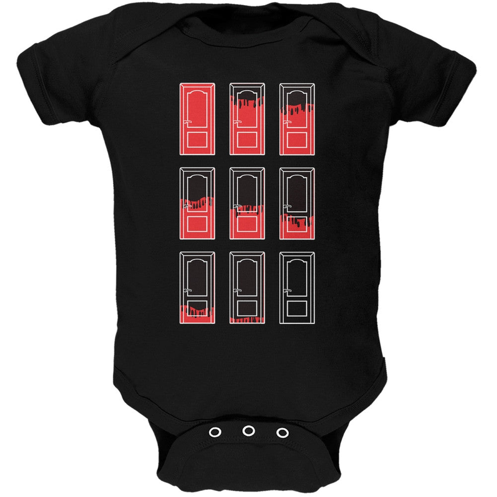 Paint Red Doors Black Soft Baby One Piece Baby One Piece Old Glory 0-3M Black