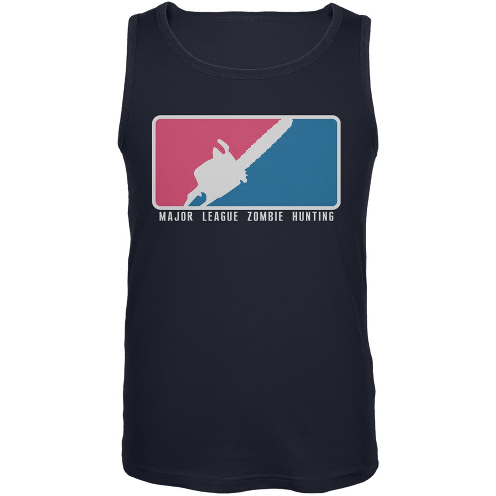 Major League Zombie Hunter Navy Adult Sleeveless Shirt Men's T-Shirts Old Glory 2XL Blue