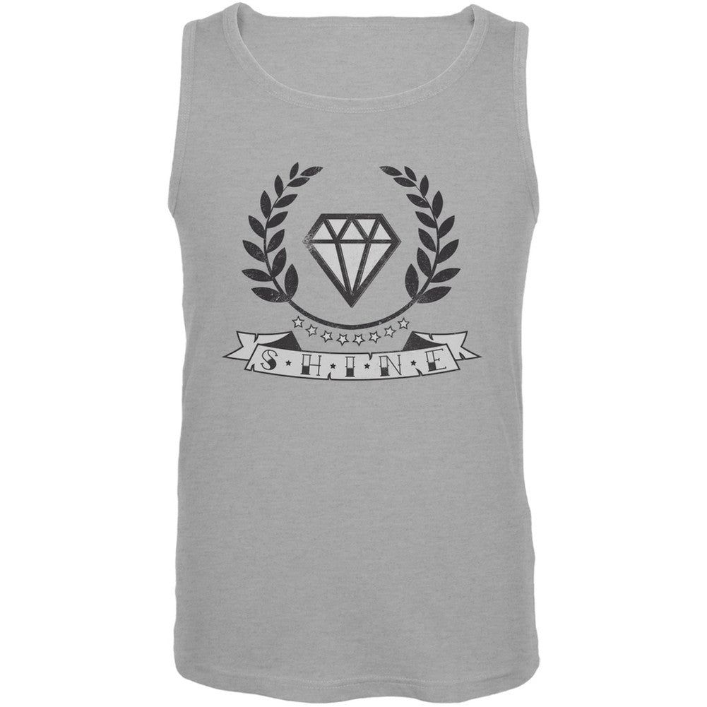 Shine Heather Grey Adult Tank Top Men's Tank Tops Old Glory 2XL Grey