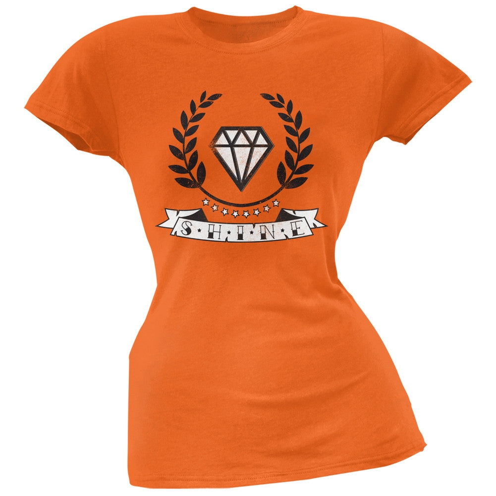 Shine Orange Soft Juniors T-Shirt Juniors T-Shirts Old Glory 2XL Orange