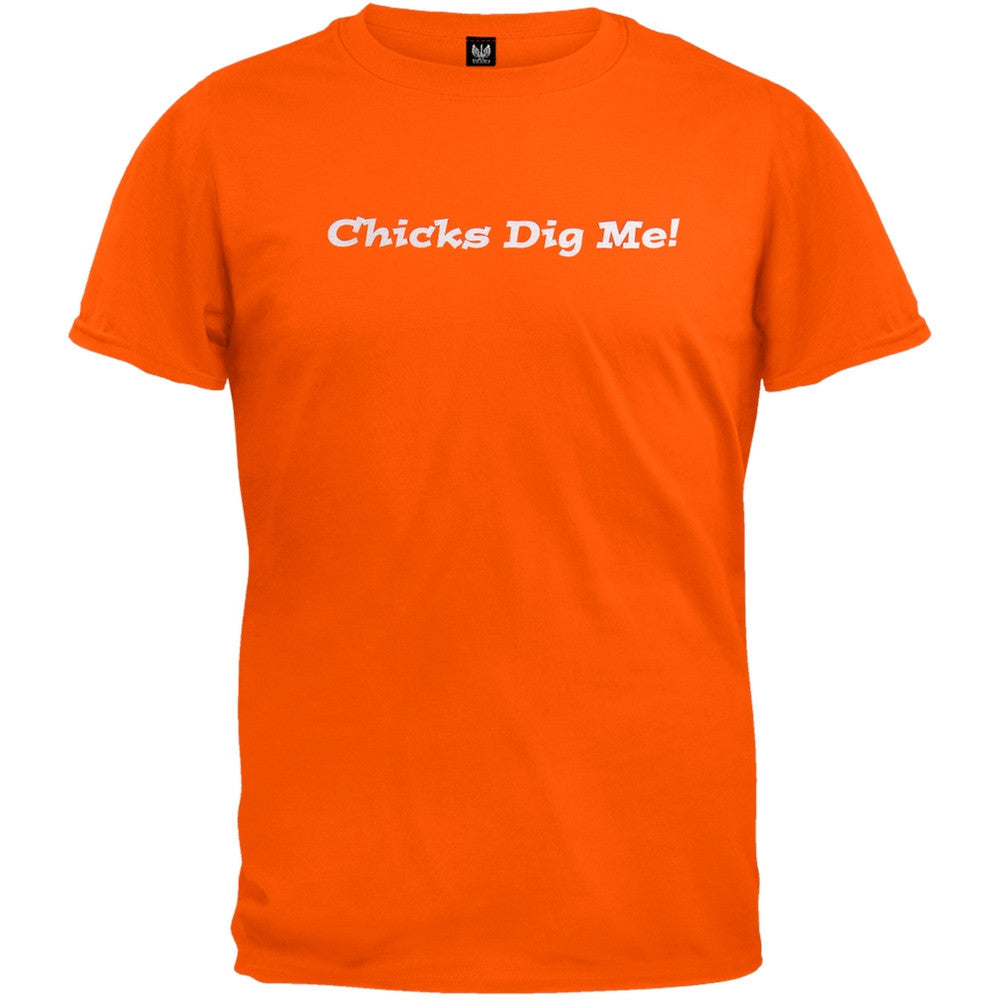Rat Fink - Chicks Dig Me - T-Shirt Men's T-Shirts Rat Fink LG Orange