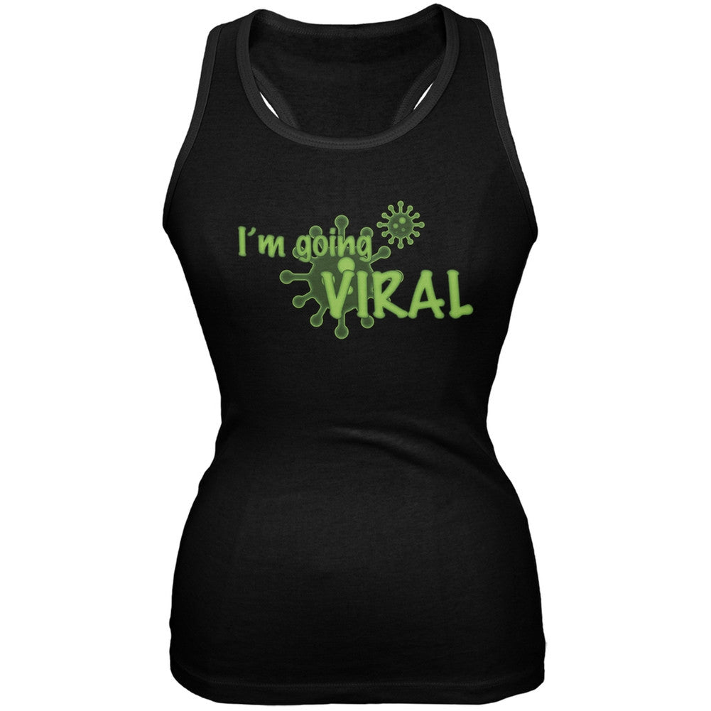 Going Viral Funny Flu Black Black Juniors Soft Tank Top Juniors Tank Tops Old Glory 2XL Black