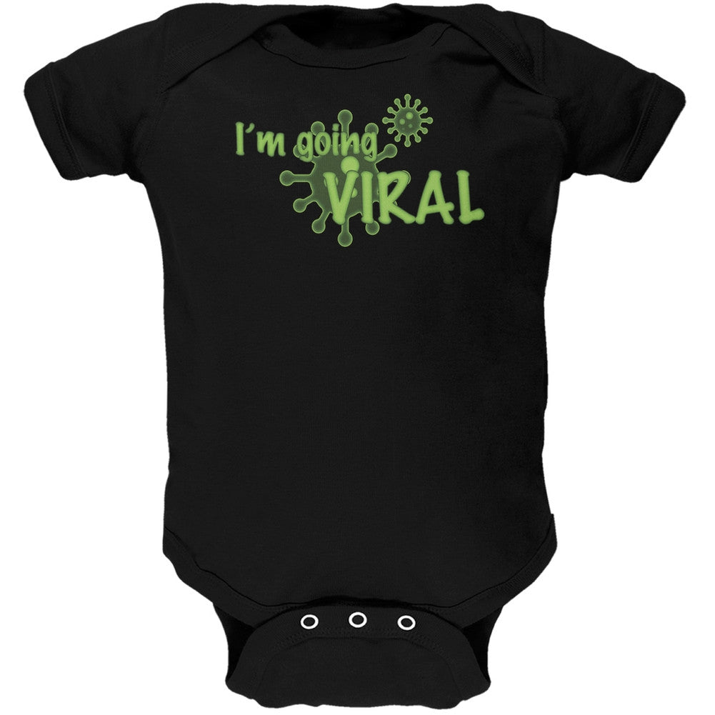 Going Viral Funny Flu Black Black Soft Baby One Piece Baby One Piece Old Glory 0-3M Black
