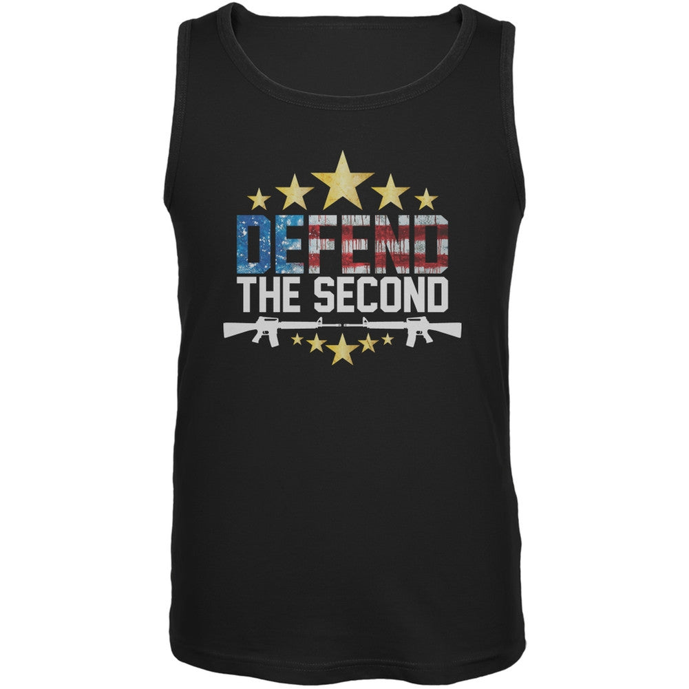 Defend The Second Black Adult Tank Top Men's Tank Tops Old Glory 2XL Black