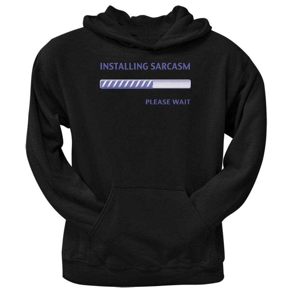 Installing Sarcasm Funny Black Adult Hoodie Men's Hoodies Old Glory 2XL Black
