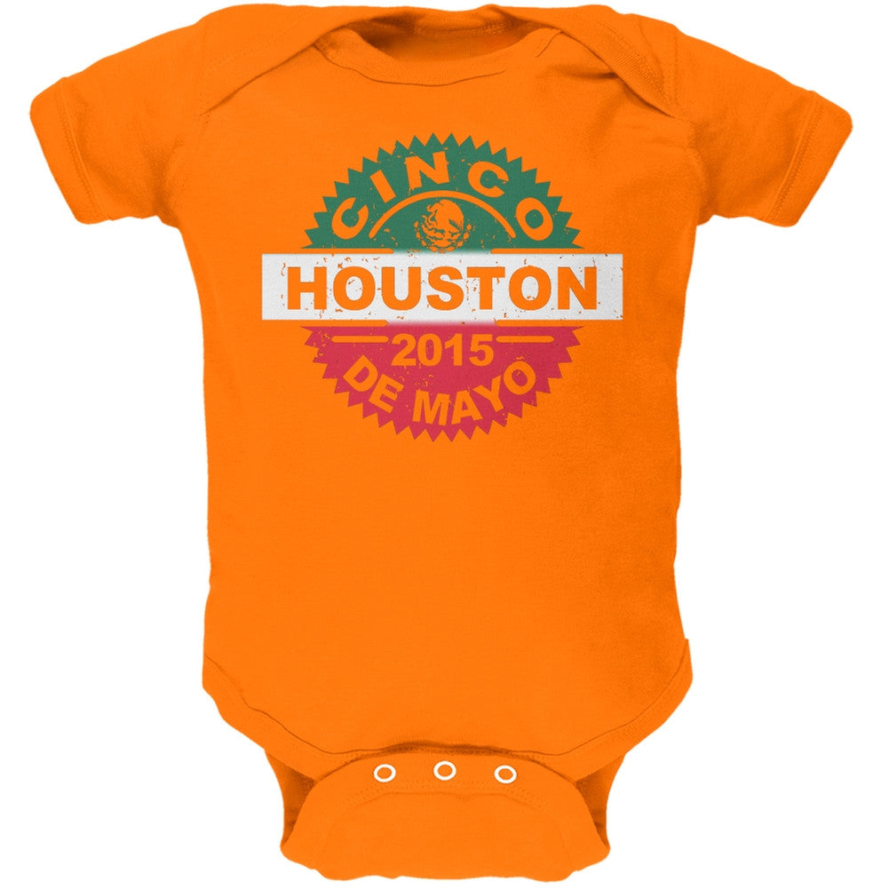 Cinco De Mayo - Houston Key Lime Green Soft Baby One Piece Baby One Piece Old Glory