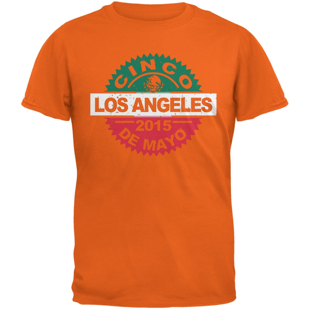 Cinco De Mayo - Los Angeles Orange Adult T-Shirt Men's T-Shirts Old Glory 2XL Orange