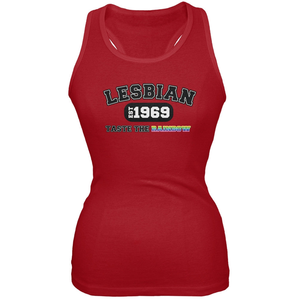 Lesbian Taste the Rainbow 1969 Red Juniors Soft Tank Top Juniors Tank Tops Old Glory 2XL Red