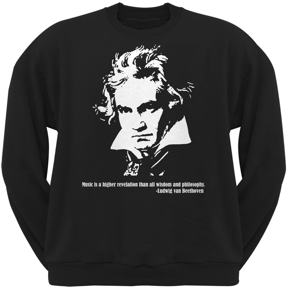 Beethoven Quote - Black Adult Sweatshirt Men's Sweatshirts Old Glory SM Black