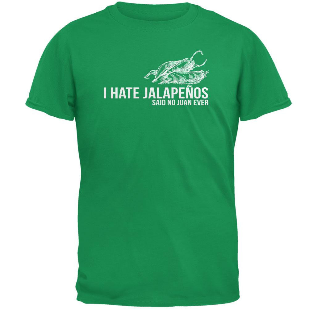 Cinco de Mayo - I Hate Jalapenos Black Adult T-Shirt Men's T-Shirts Old Glory