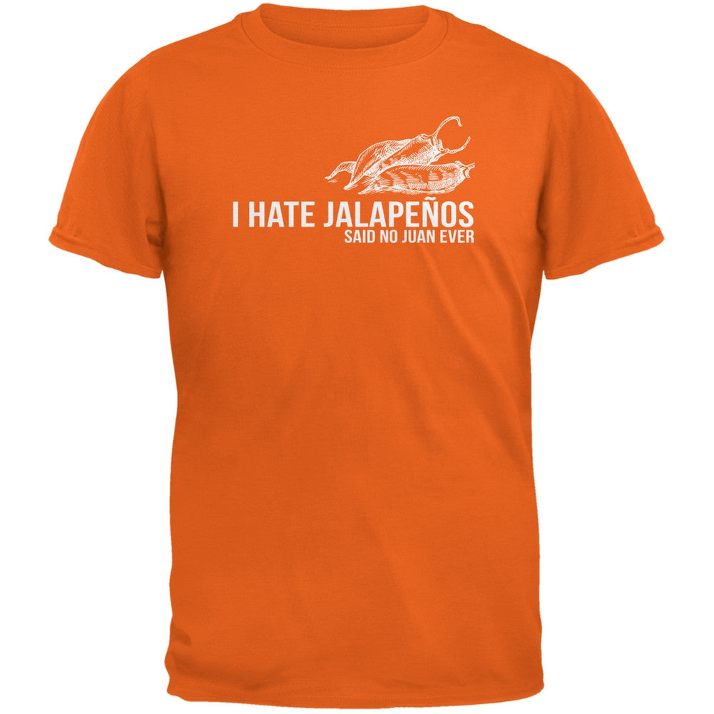 Cinco de Mayo - I Hate Jalapenos Black Adult T-Shirt Men's T-Shirts Old Glory