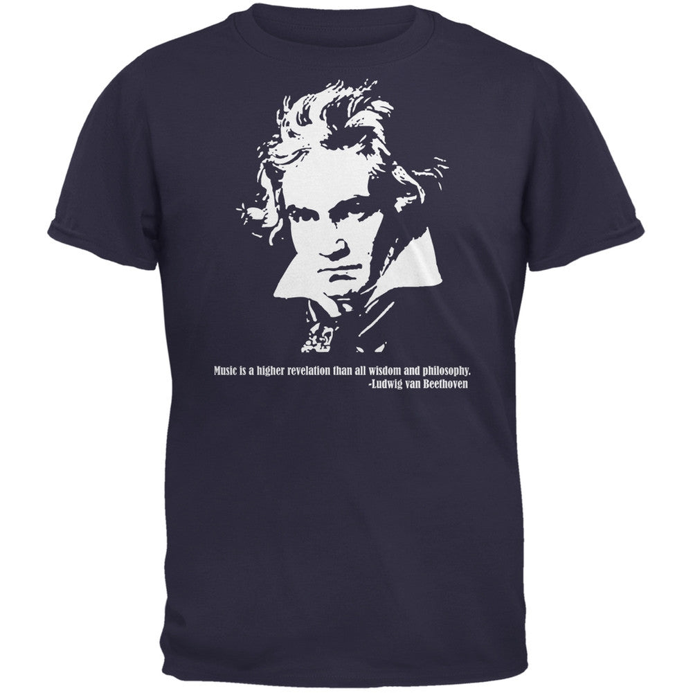 Beethoven Navy Youth T-Shirt Youth T-Shirts Old Glory LG Blue