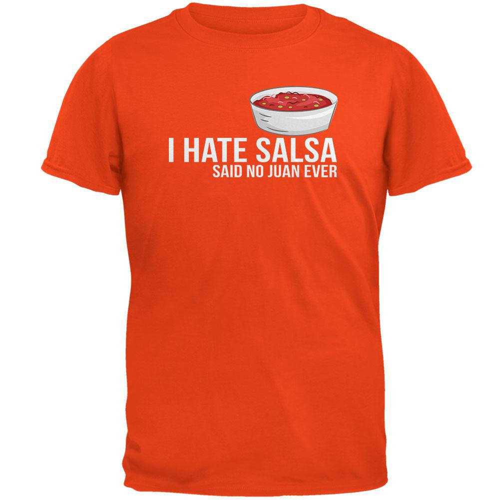 Cinco de Mayo - I Hate Salsa Orange Adult T-Shirt Men's T-Shirts Old Glory 2XL Orange