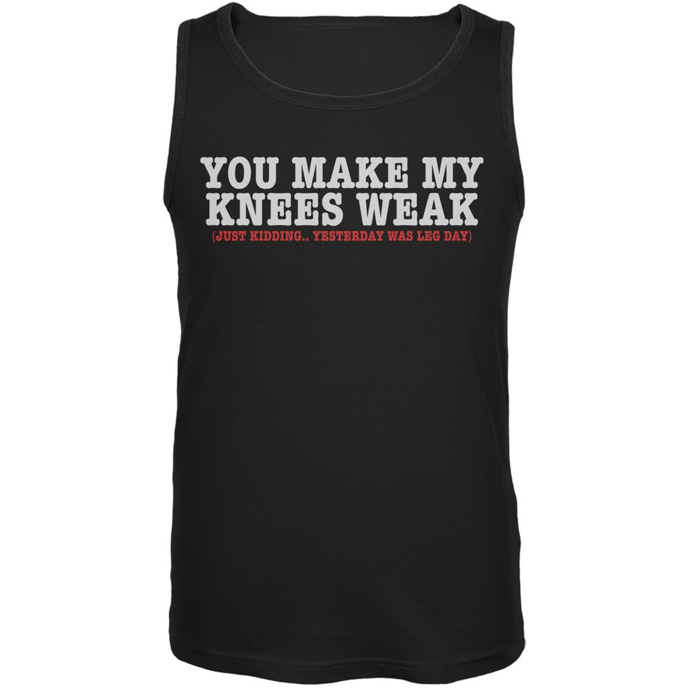 Leg Day Black Adult Tank Top Men's Tank Tops Old Glory 2XL Black