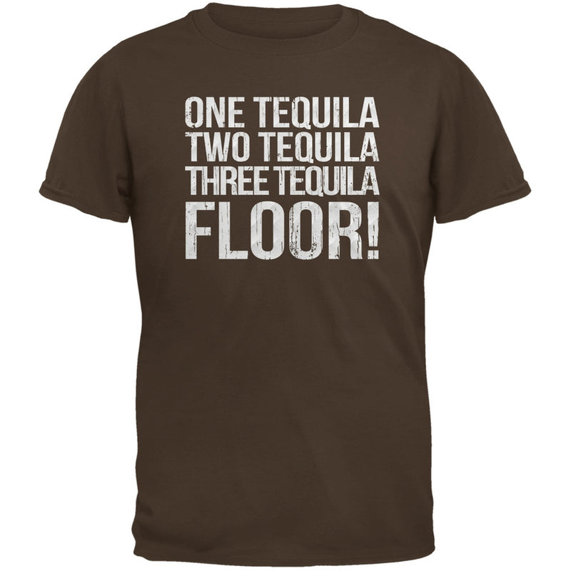 Cinco de Mayo - Tequila Floor Black Adult T-Shirt Men's T-Shirts Old Glory