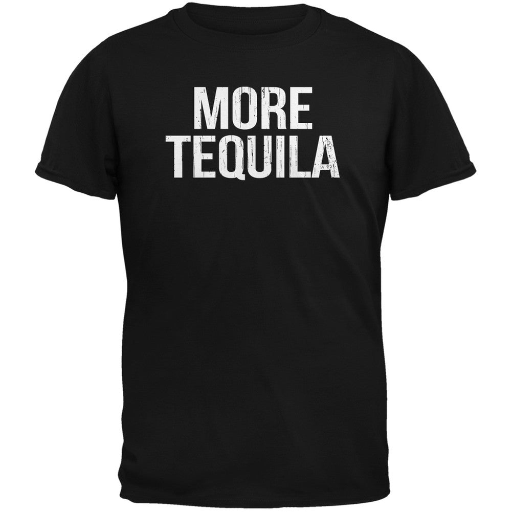 Cinco de Mayo - More Tequila Black Adult T-Shirt Men's T-Shirts Old Glory SM Black