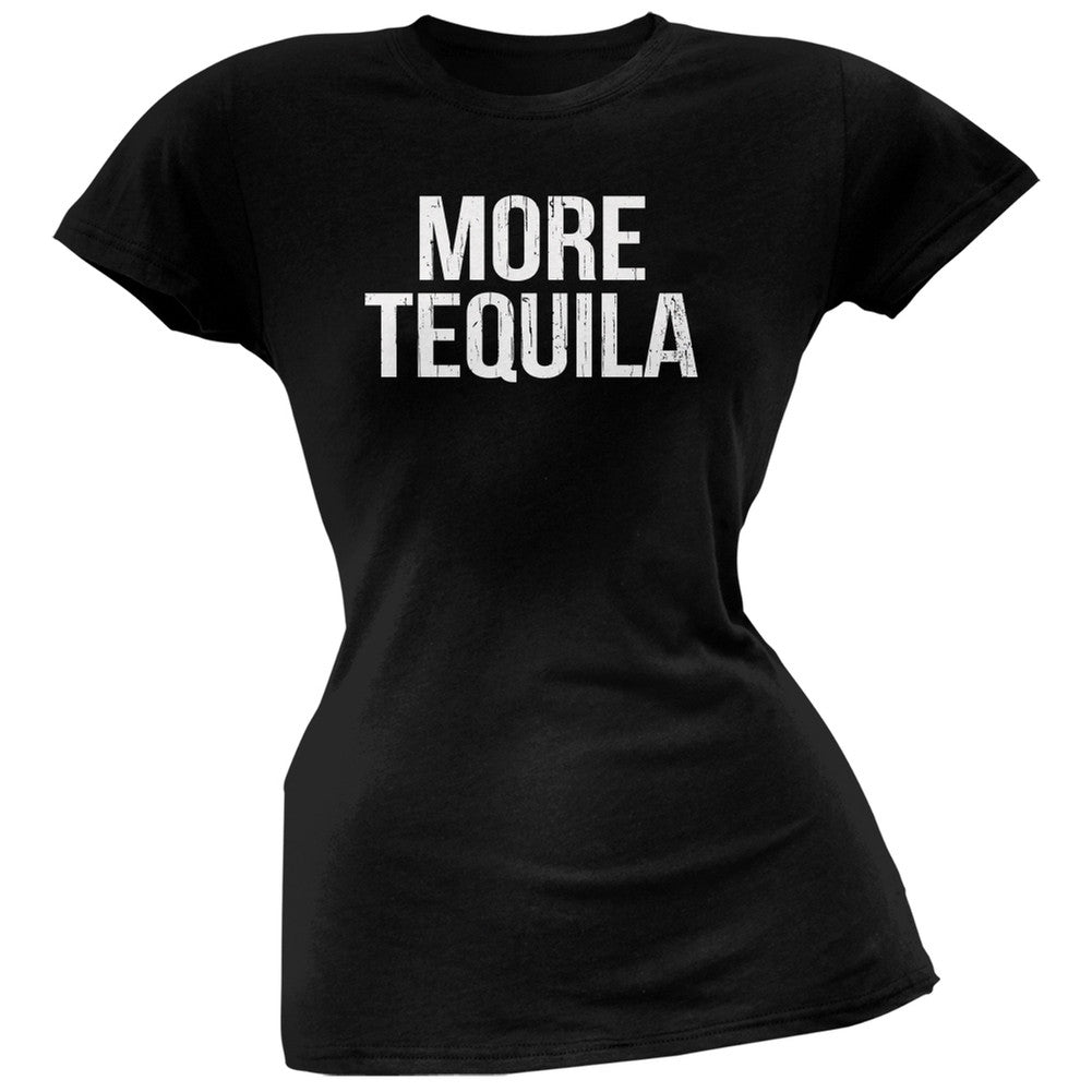 Cinco de Mayo - More Tequila Black Juniors Soft T-Shirt Juniors T-Shirts Old Glory SM Black