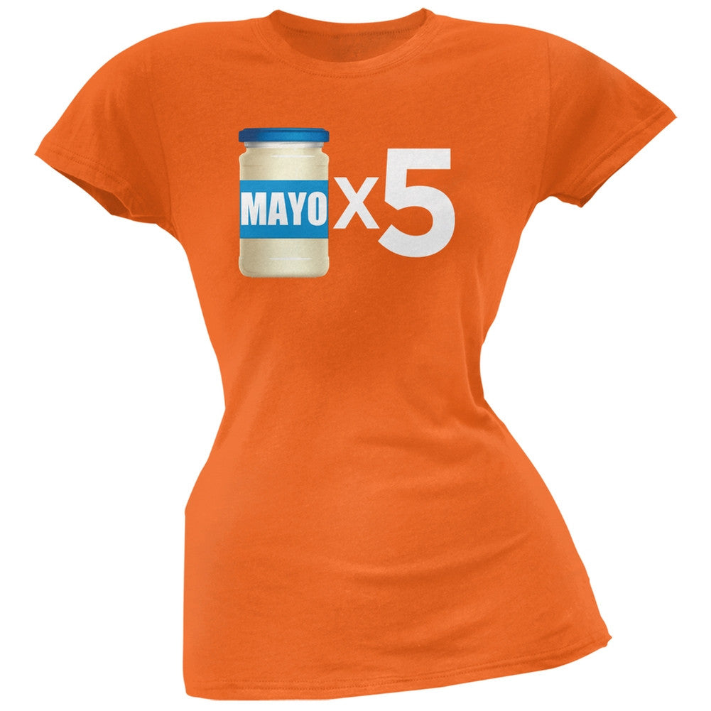 Cinco de Mayo - Mayo Times 5 Orange Soft Juniors T-Shirt Juniors T-Shirts Old Glory
