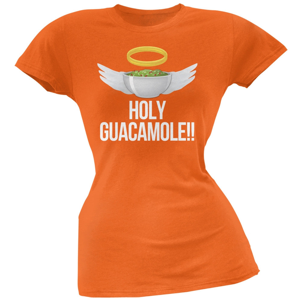 Cinco de Mayo - Holy Guacamole! Orange Soft Juniors T-Shirt Juniors T-Shirts Old Glory