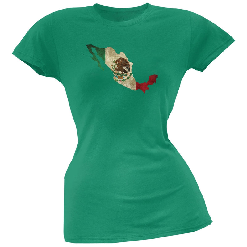 Cinco de Mayo - Mexico Silhouette Orange Soft Juniors T-Shirt Juniors T-Shirts Old Glory
