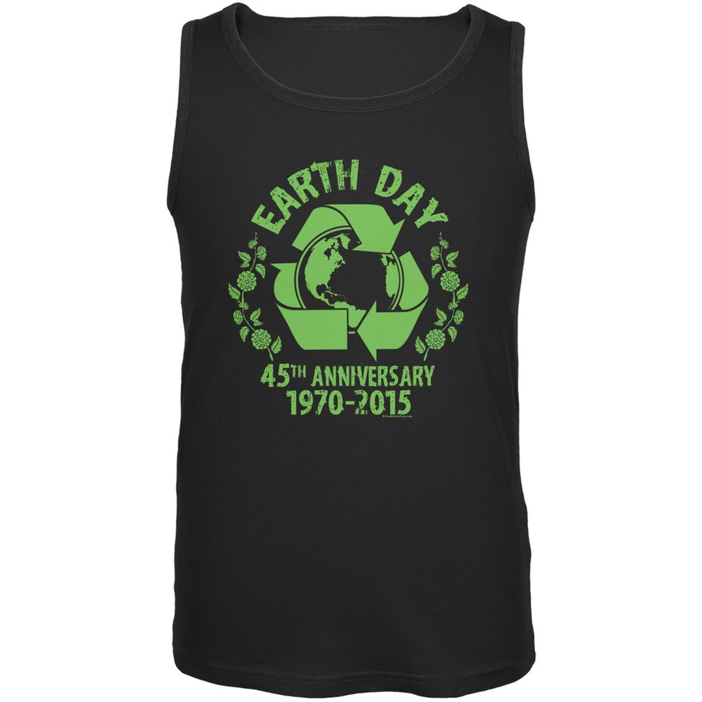 Earth Day - 45th Anniversary Black Adult Tank Top Men's Tank Tops Old Glory 2XL Black