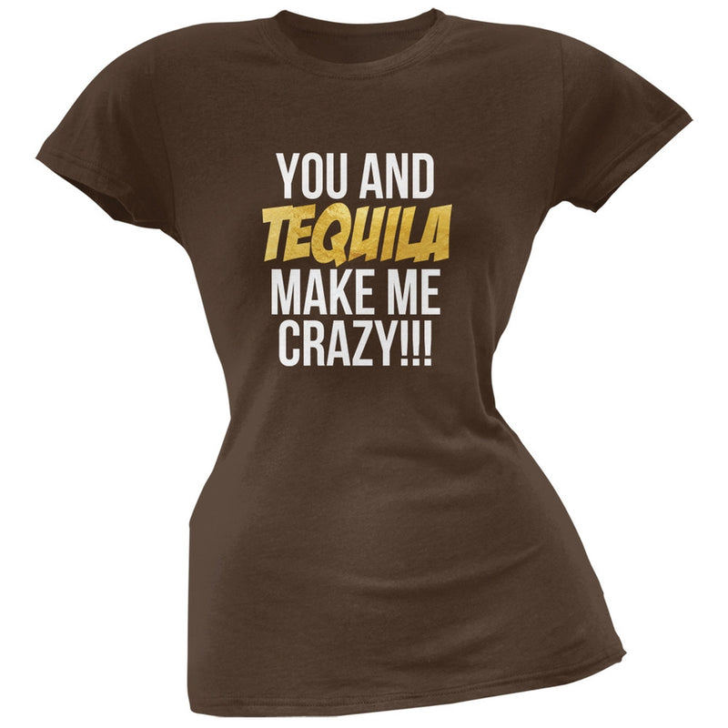 Cinco de Mayo - You and Tequila Make Me Crazy Orange Soft Juniors T-Shirt Juniors T-Shirts Old Glory