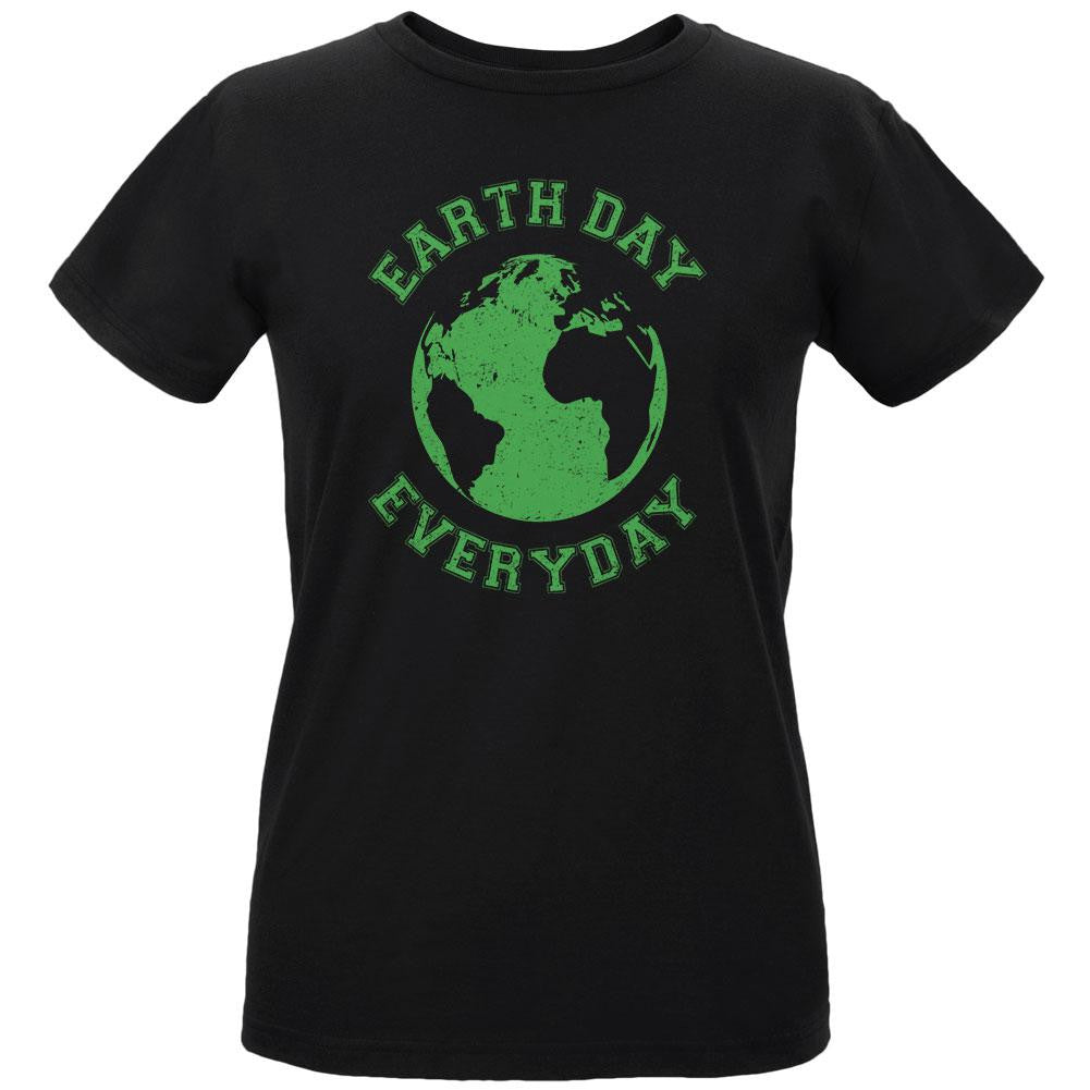 Earth Day - Earth Day Everyday Women's Organic Black T-Shirt Women's T-Shirts Old Glory LG Black