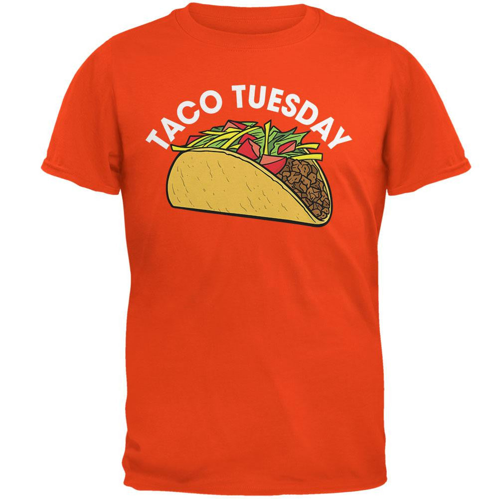 Cinco de Mayo - Taco Tuesday Orange Adult T-Shirt Men's T-Shirts Old Glory 2XL Orange