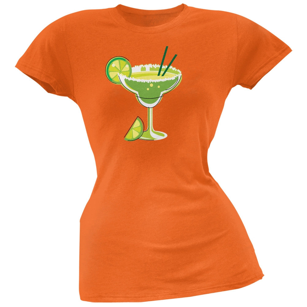 Cinco de Mayo - Margarita Glass Orange Soft Juniors T-Shirt Juniors T-Shirts Old Glory