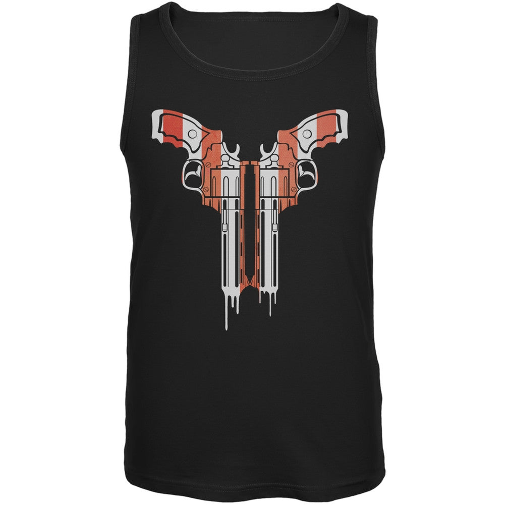 Dual Revolvers Black Adult Tank Top Men's Tank Tops Old Glory 2XL Black