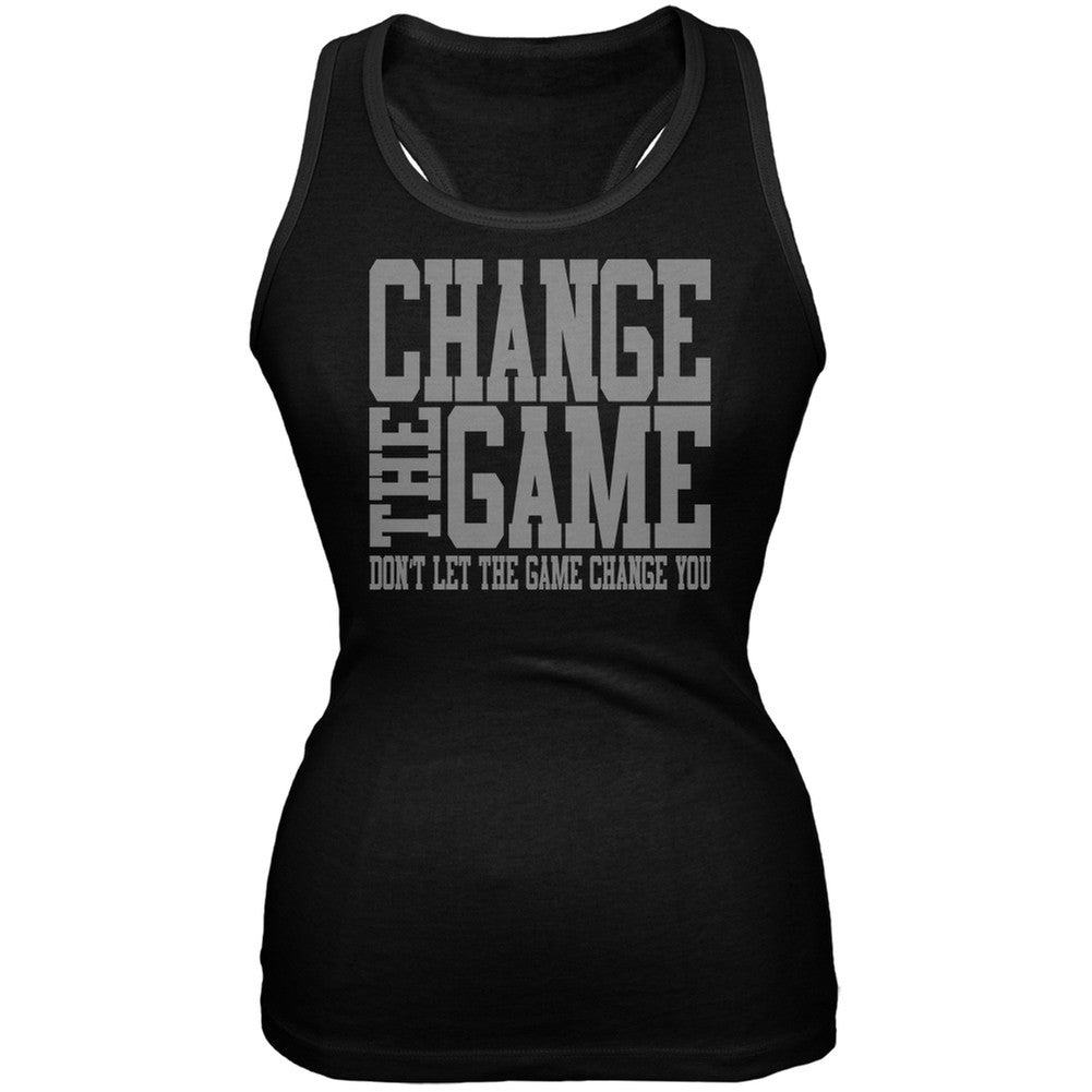 Graduation - Change the Game Black Juniors Soft Tank Top Juniors Tank Tops Old Glory 2XL Black