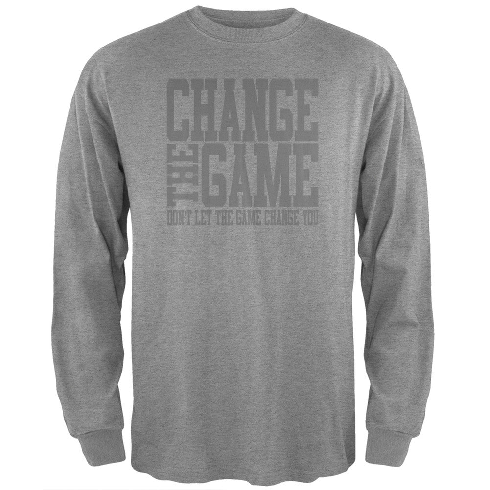Graduation - Change the Game Heather Grey Adult Long Sleeve T-Shirt Men's Long Sleeves Old Glory 2XL Grey