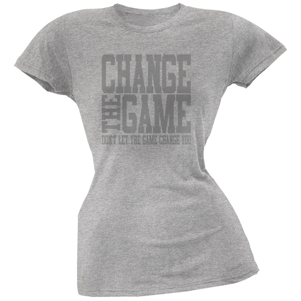 Graduation - Change the Game Heather Grey Juniors Soft T-Shirt Juniors T-Shirts Old Glory 2XL Grey