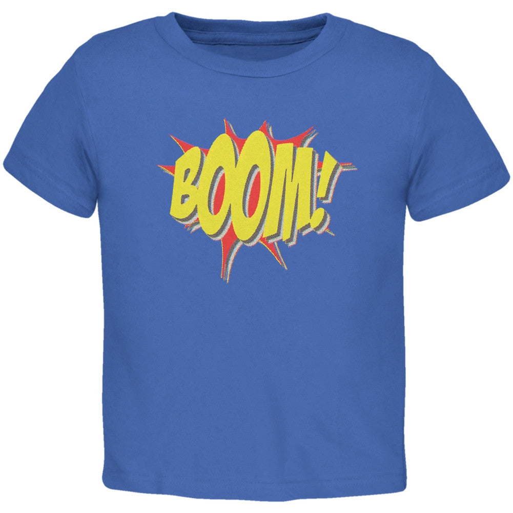BOOM Comic Book Super Hero Royal Toddler T-Shirt Toddler T-Shirts Old Glory 2T Blue