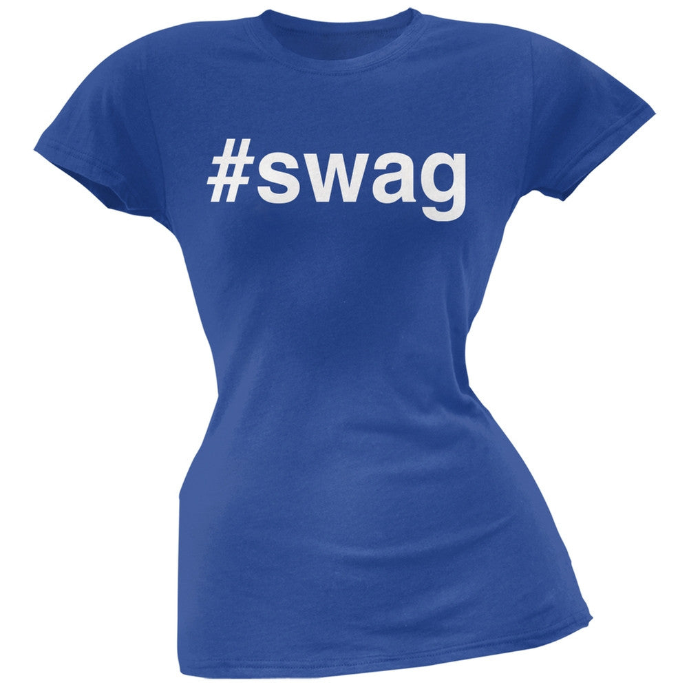 #swag Royal Juniors Soft T-Shirt Juniors T-Shirts Old Glory SM Blue