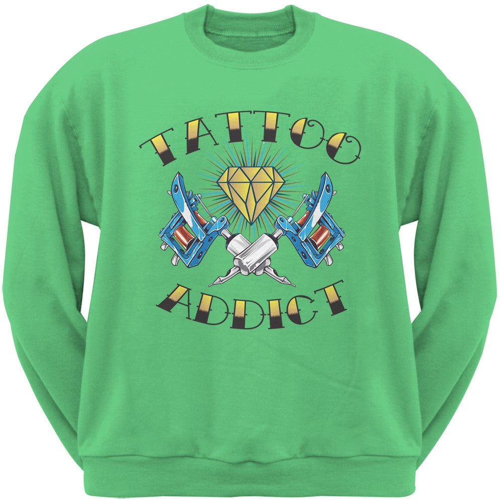 Tattoo Addict Irish Green Adult Sweatshirt Men's Sweatshirts Old Glory 2XL Green
