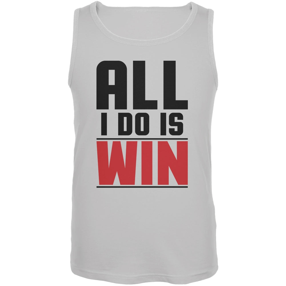 All I Do Is Win White Adult Tank Top Men's Tank Tops Old Glory 2XL White
