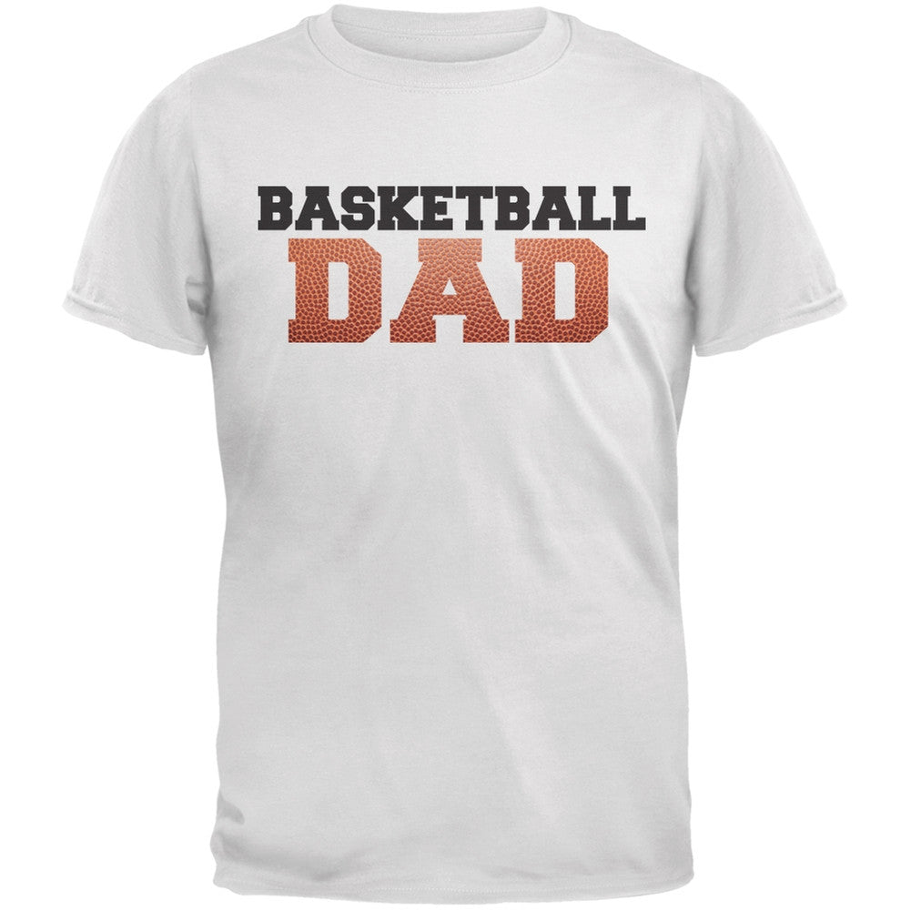 Basketball Dad White Adult T-Shirt Men's T-Shirts Old Glory 2XL White